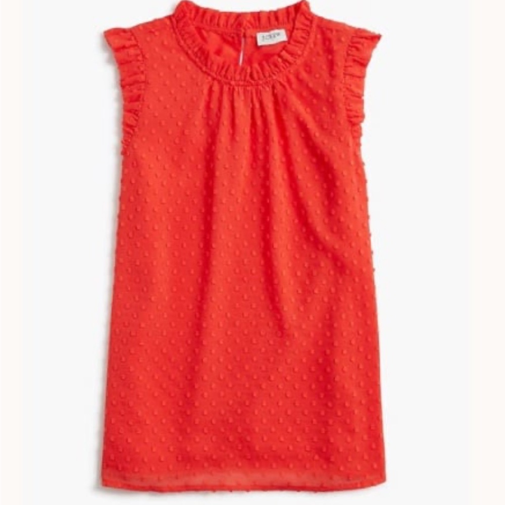 J. Crew sleeveless ruffleneck top‎ in seaside coral size Small